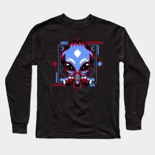 alien mask retro Long Sleeve T-Shirt